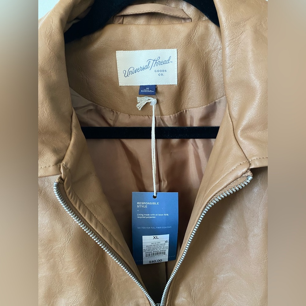 Universal Threads Faux Leather Jacket NWT